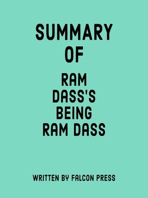 cover image of Summary of Ram Dass's Being Ram Dass